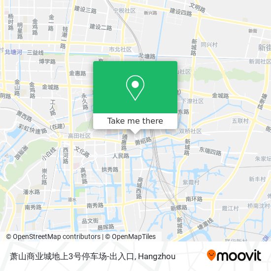 萧山商业城地上3号停车场-出入口 map