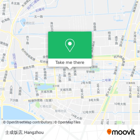 士成饭店 map