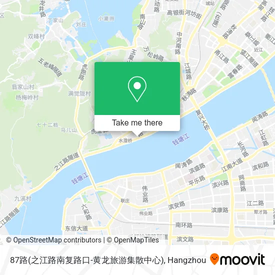 87路(之江路南复路口-黄龙旅游集散中心) map