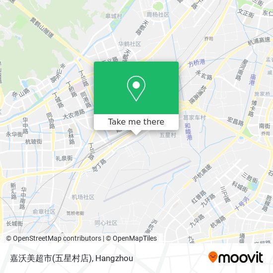 嘉沃美超市(五星村店) map