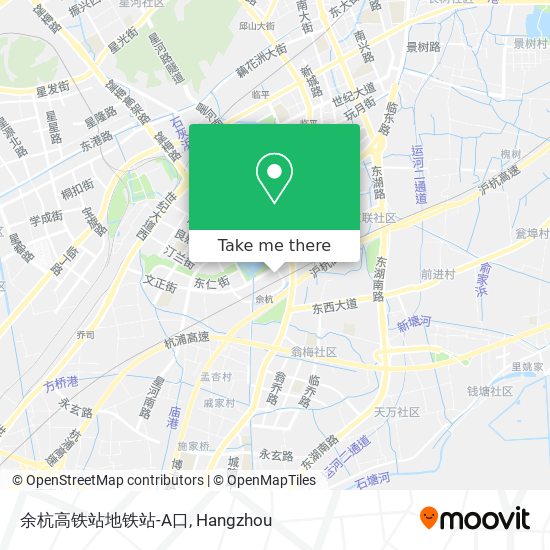 余杭高铁站地铁站-A口 map