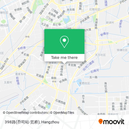 398路(乔司站-笕桥) map