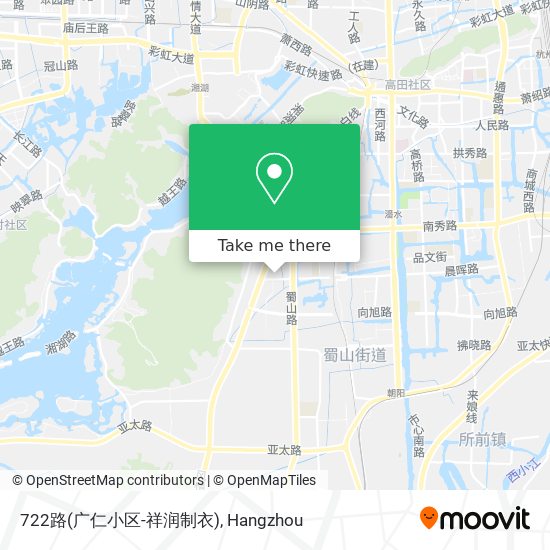 722路(广仁小区-祥润制衣) map