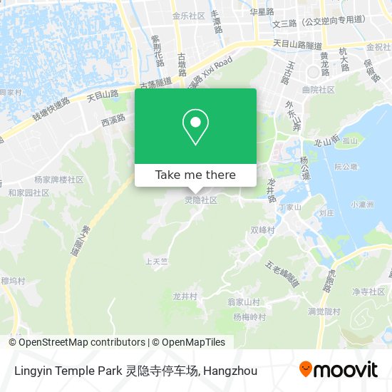 Lingyin Temple Park 灵隐寺停车场 map