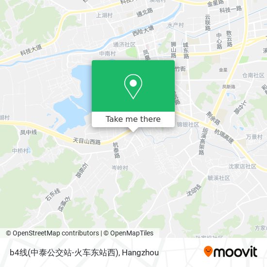 b4线(中泰公交站-火车东站西) map