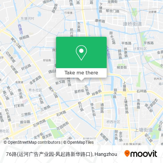 76路(运河广告产业园-凤起路新华路口) map