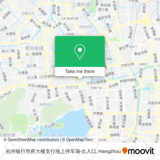 杭州银行市府大楼支行地上停车场-出入口 map