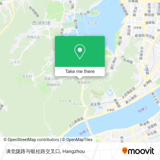 满觉陇路与银桂路交叉口 map
