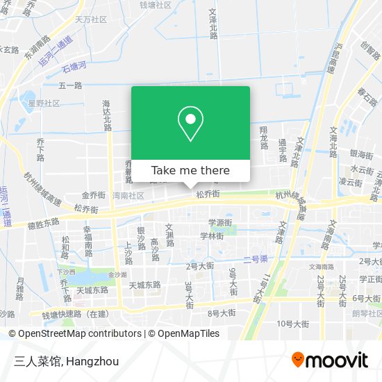 三人菜馆 map