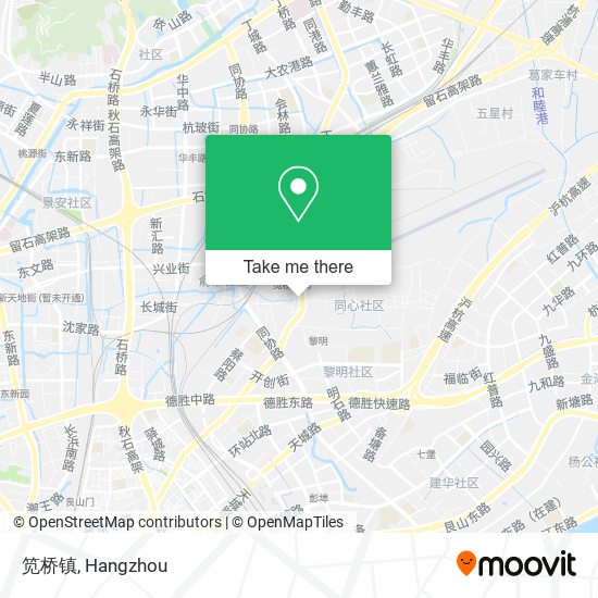 笕桥镇 map