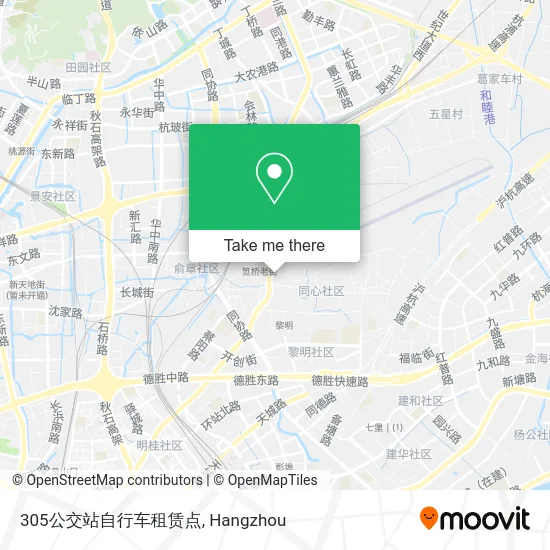 305公交站自行车租赁点 map