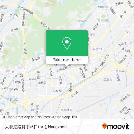 大农港路笕丁路口(brt) map
