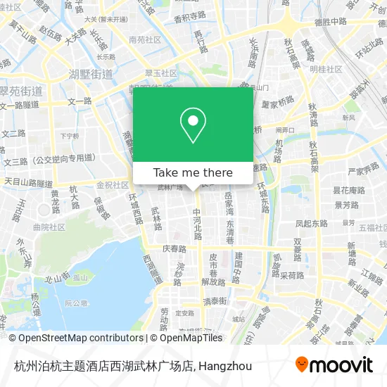 杭州泊杭主题酒店西湖武林广场店 map