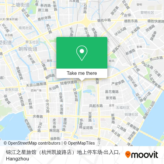 锦江之星旅馆（杭州凯旋路店）地上停车场-出入口 map