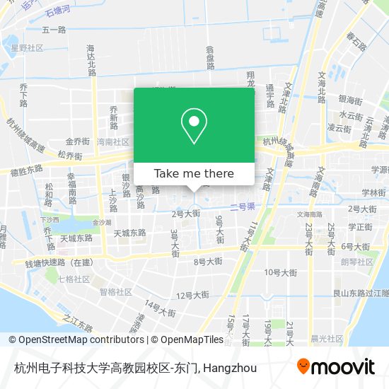 杭州电子科技大学高教园校区-东门 map