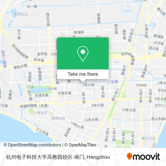 杭州电子科技大学高教园校区-南门 map