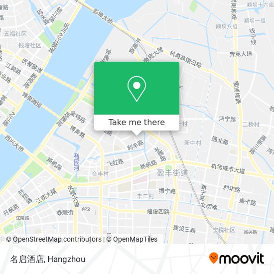 名启酒店 map