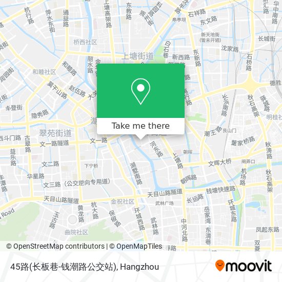 45路(长板巷-钱潮路公交站) map