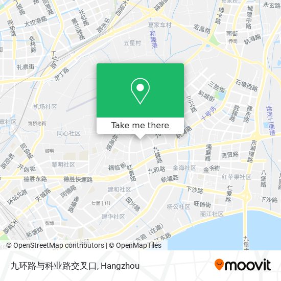 九环路与科业路交叉口 map