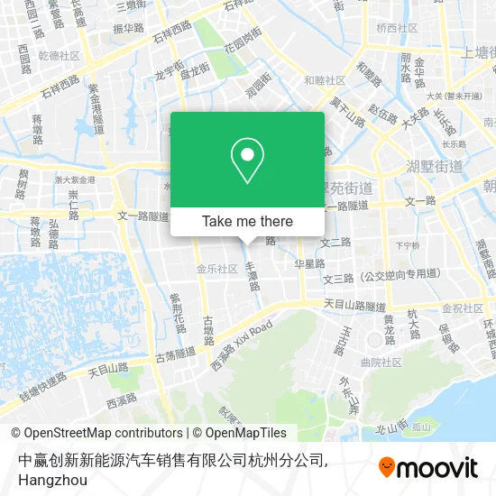 中赢创新新能源汽车销售有限公司杭州分公司 map