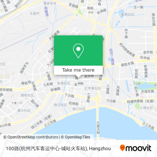 100路(杭州汽车客运中心-城站火车站) map