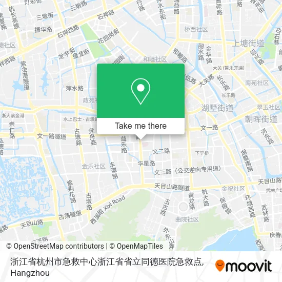 浙江省杭州市急救中心浙江省省立同德医院急救点 map