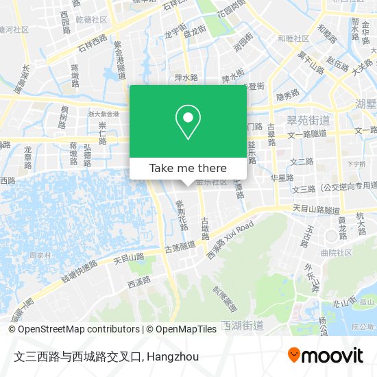 文三西路与西城路交叉口 map