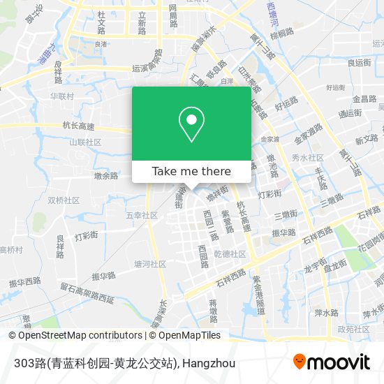 303路(青蓝科创园-黄龙公交站) map