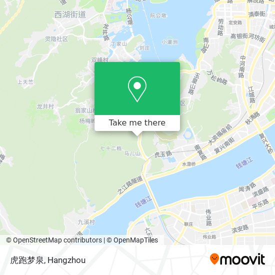 虎跑梦泉 map