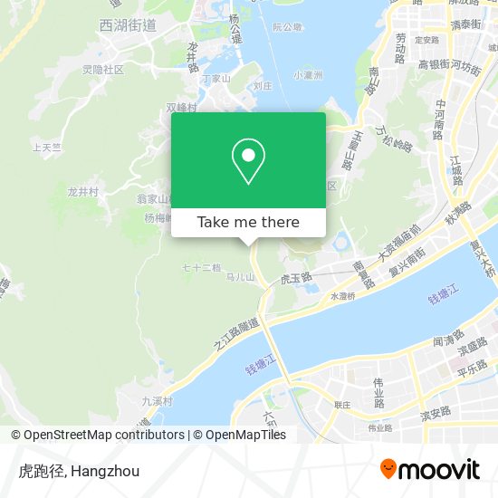 虎跑径 map