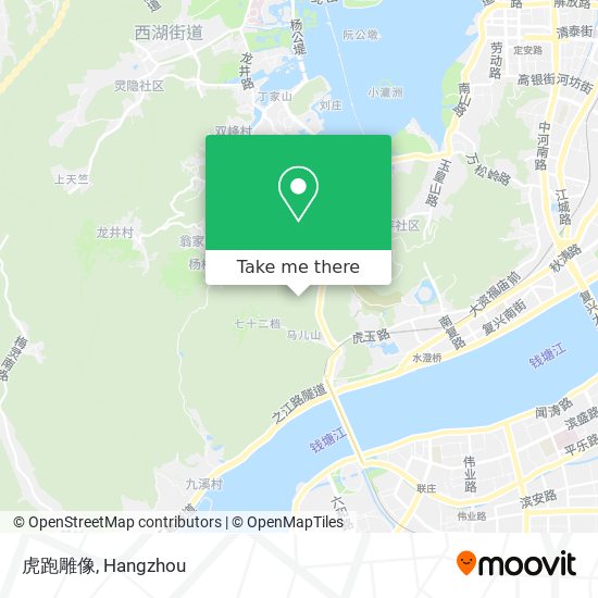 虎跑雕像 map