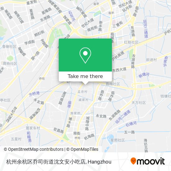 杭州余杭区乔司街道沈文安小吃店 map