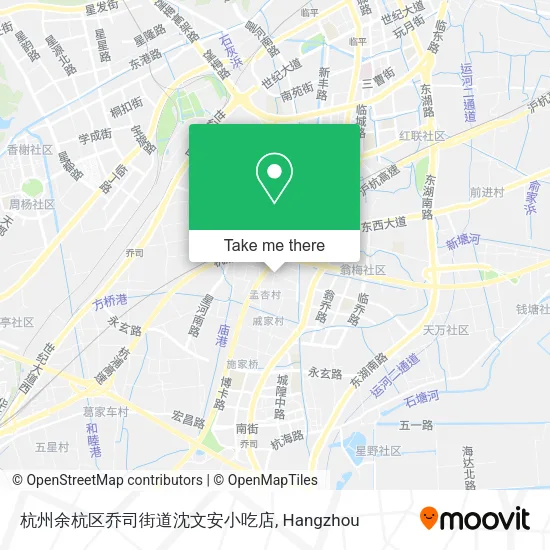 杭州余杭区乔司街道沈文安小吃店 map