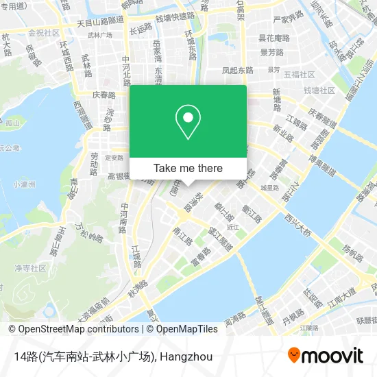14路(汽车南站-武林小广场) map