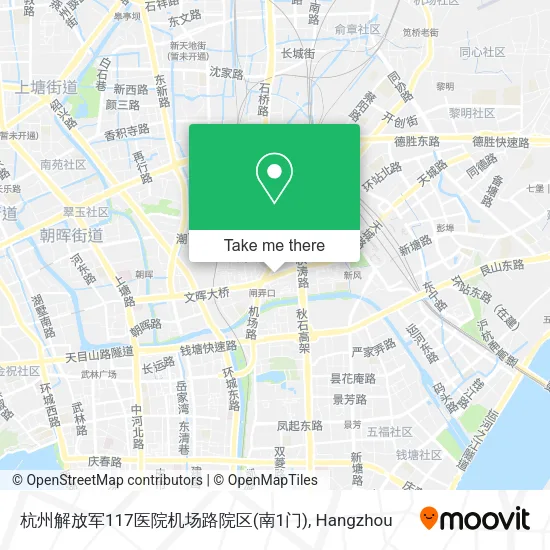 杭州解放军117医院机场路院区(南1门) map