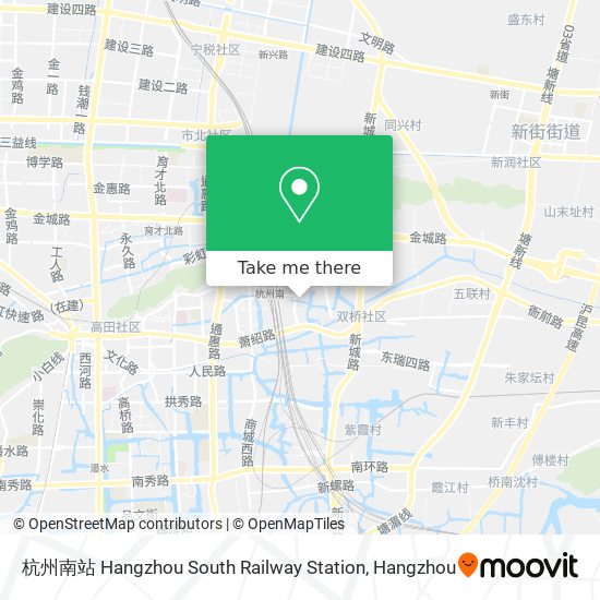 杭州南站 Hangzhou South Railway Station map