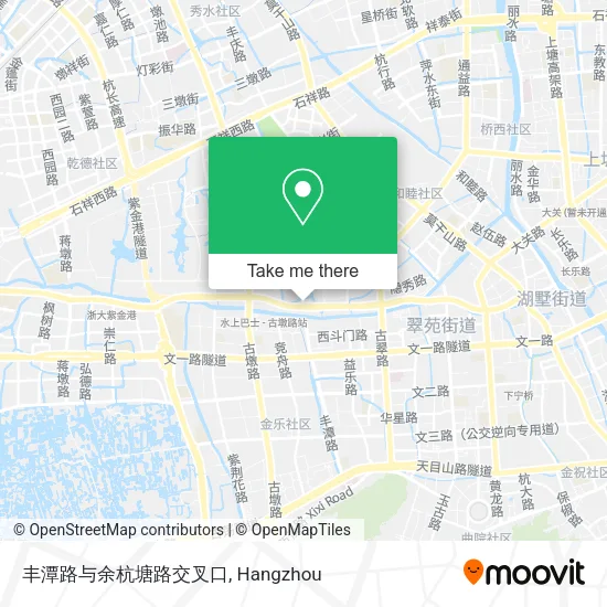 丰潭路与余杭塘路交叉口 map