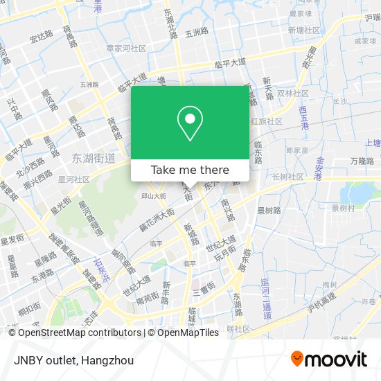 JNBY outlet map