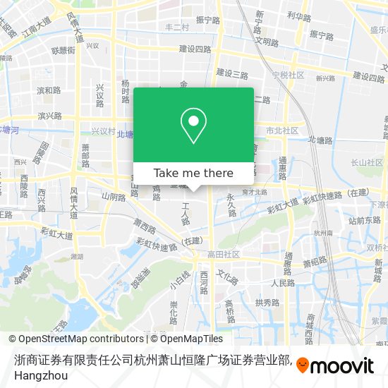 浙商证券有限责任公司杭州萧山恒隆广场证券营业部 map