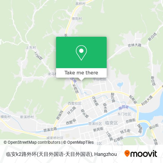 临安k2路外环(天目外国语-天目外国语) map