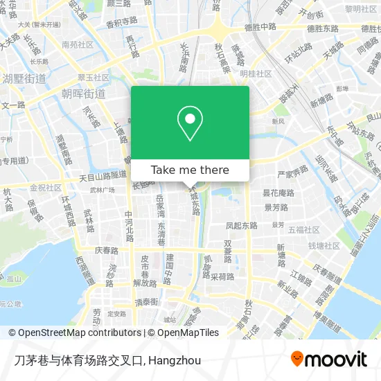 刀茅巷与体育场路交叉口 map