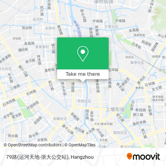 79路(运河天地-浙大公交站) map
