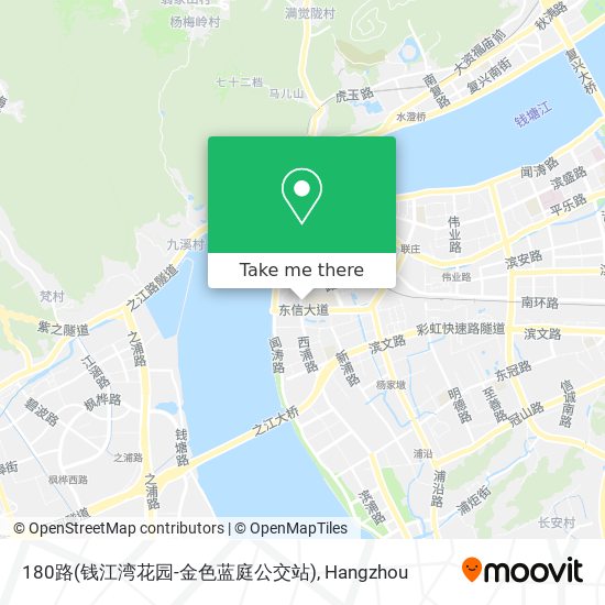 180路(钱江湾花园-金色蓝庭公交站) map