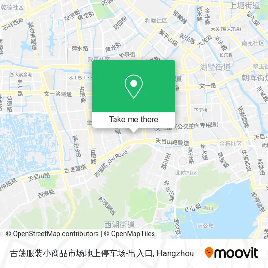 古荡服装小商品市场地上停车场-出入口 map