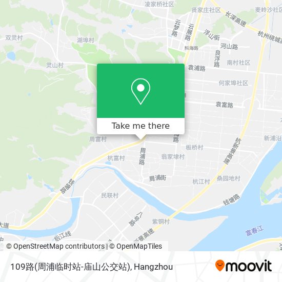 109路(周浦临时站-庙山公交站) map