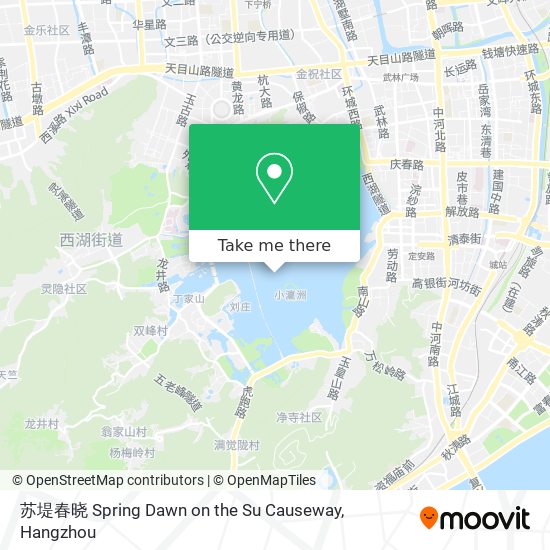 苏堤春晓 Spring Dawn on the Su Causeway map