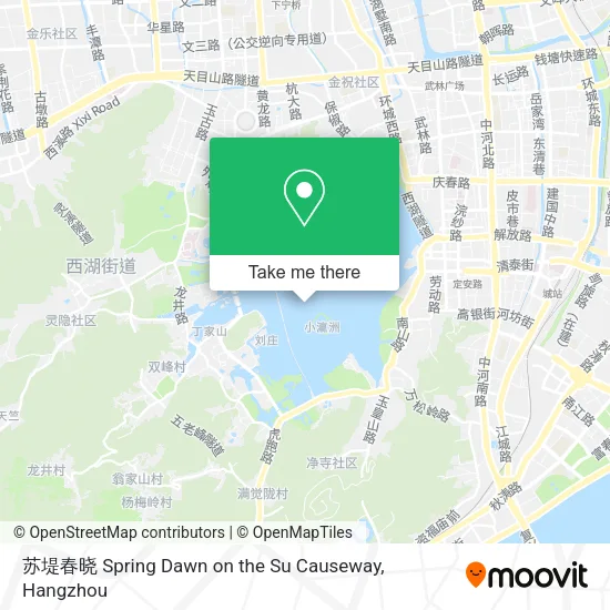 苏堤春晓 Spring Dawn on the Su Causeway map