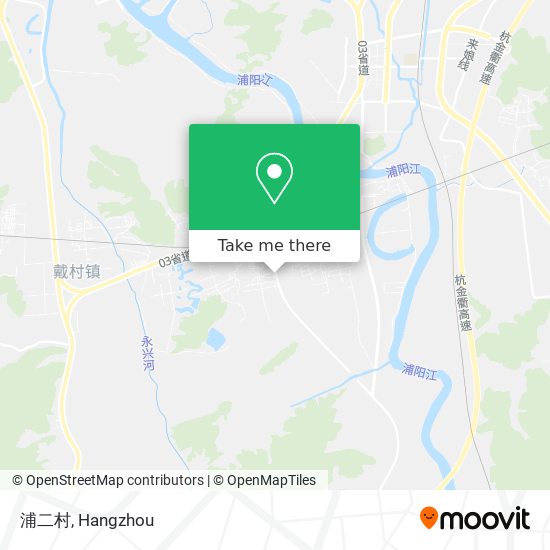 浦二村 map
