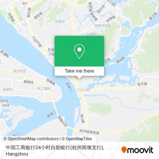 中国工商银行24小时自助银行(杭州闻堰支行) map