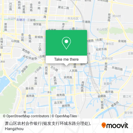萧山区农村合作银行(银发支行环城东路分理处) map